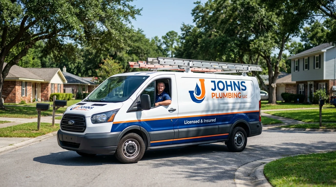 Johns Plumbing LLC service van in Silverdale, WA