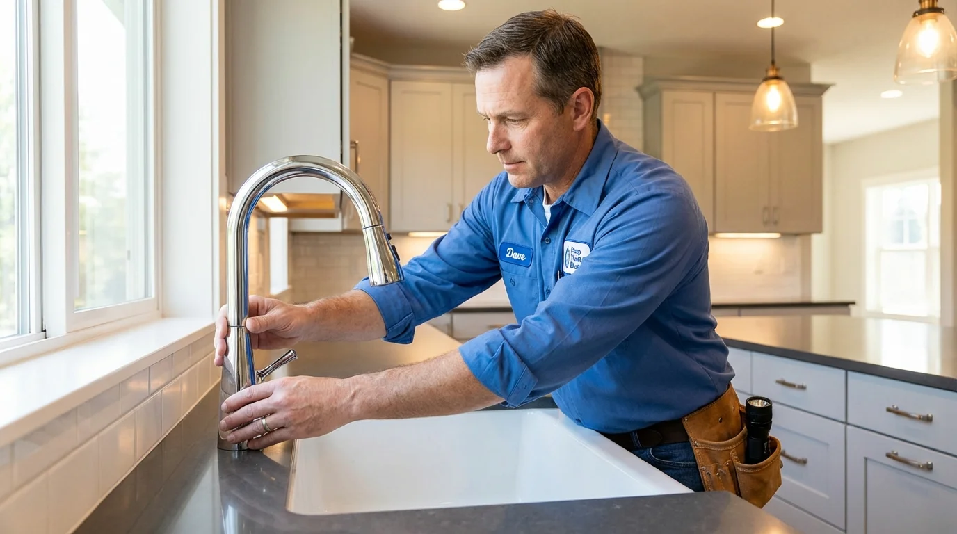 Kitchen faucet installation by Johns Plumbing LLC in Silverdale