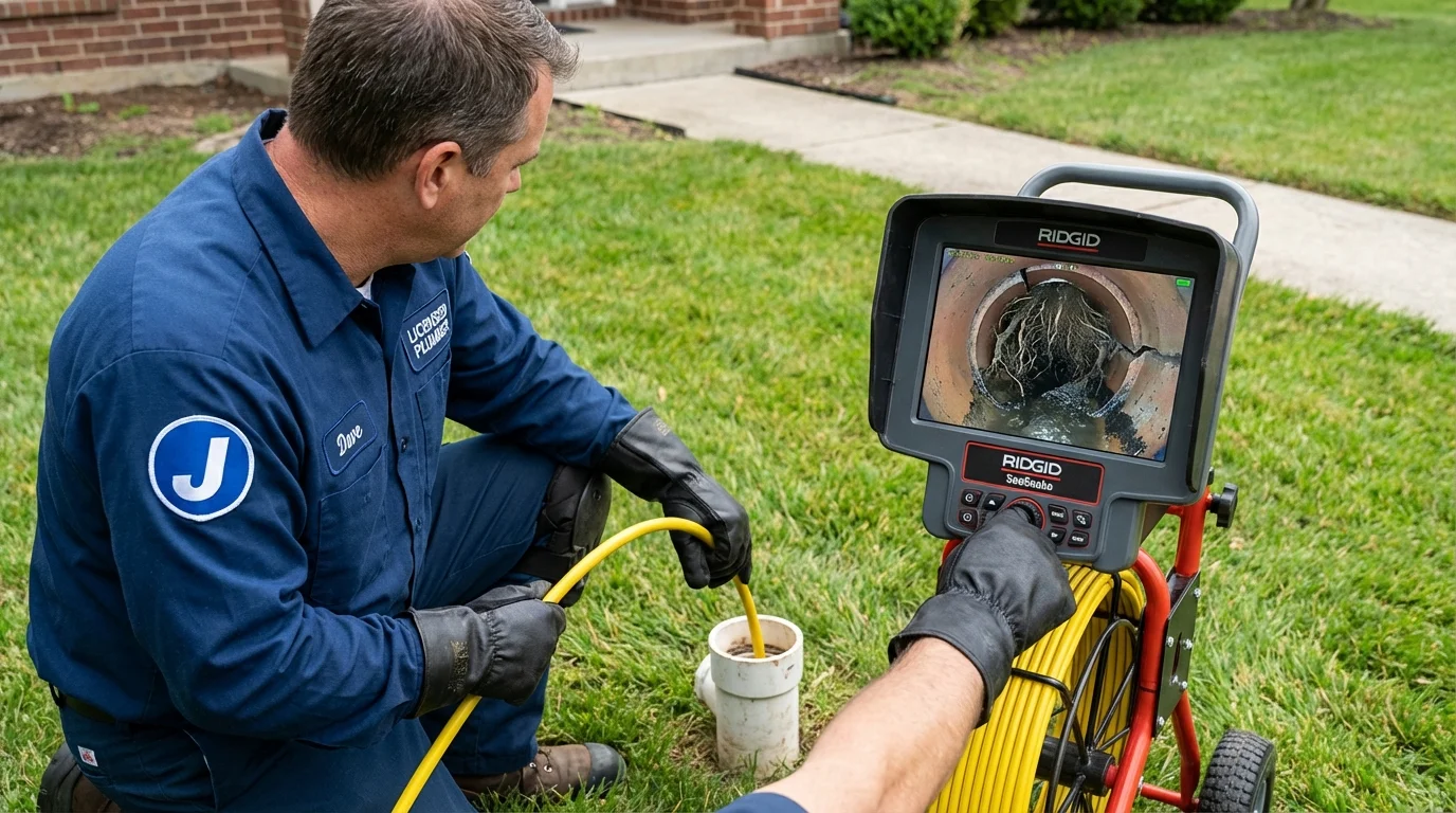 Sewer camera inspection being performed by Johns Plumbing LLC in Silverdale