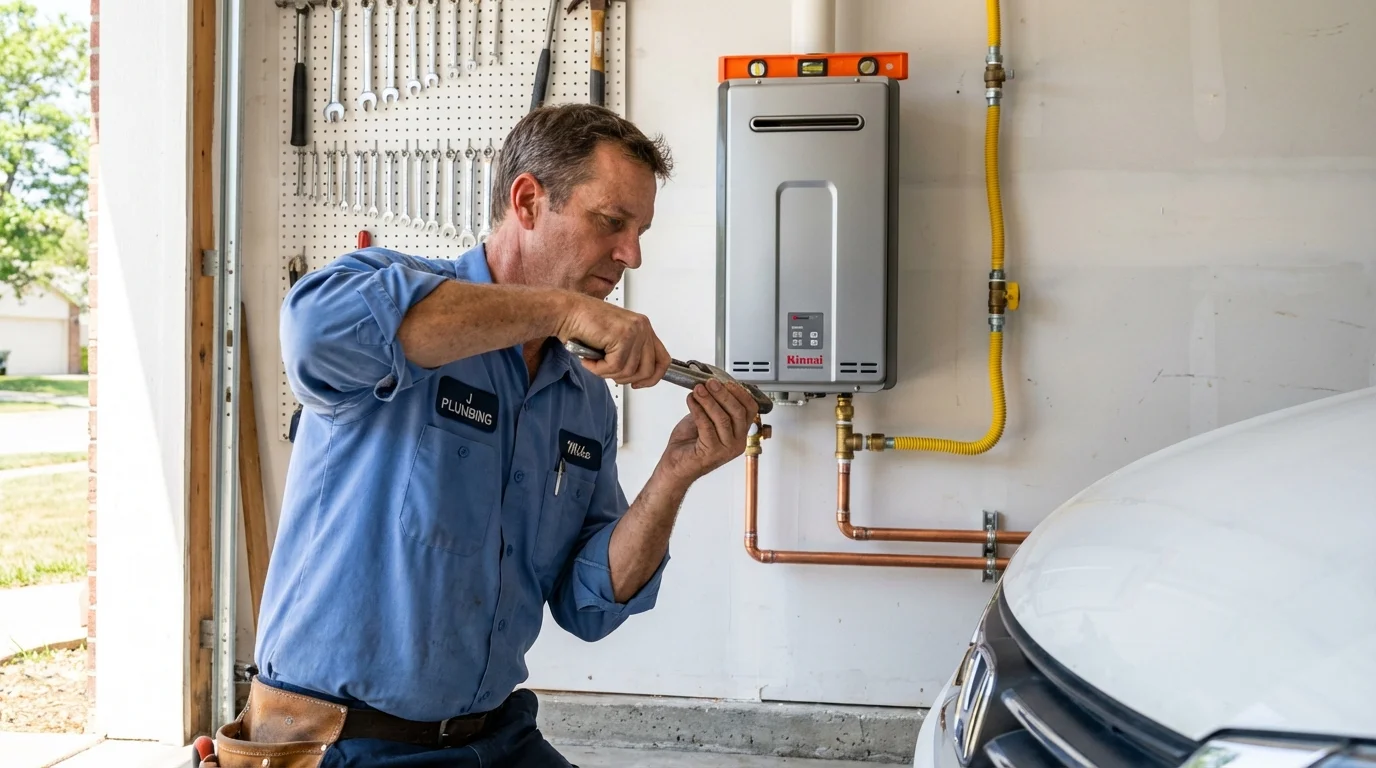 Tankless water heater installation by a Johns Plumbing LLC plumber in Silverdale